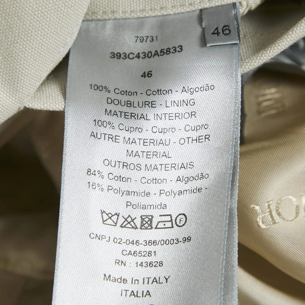 Dior Dior Homme Light Beige Cotton Zip-Up Jacket S 6