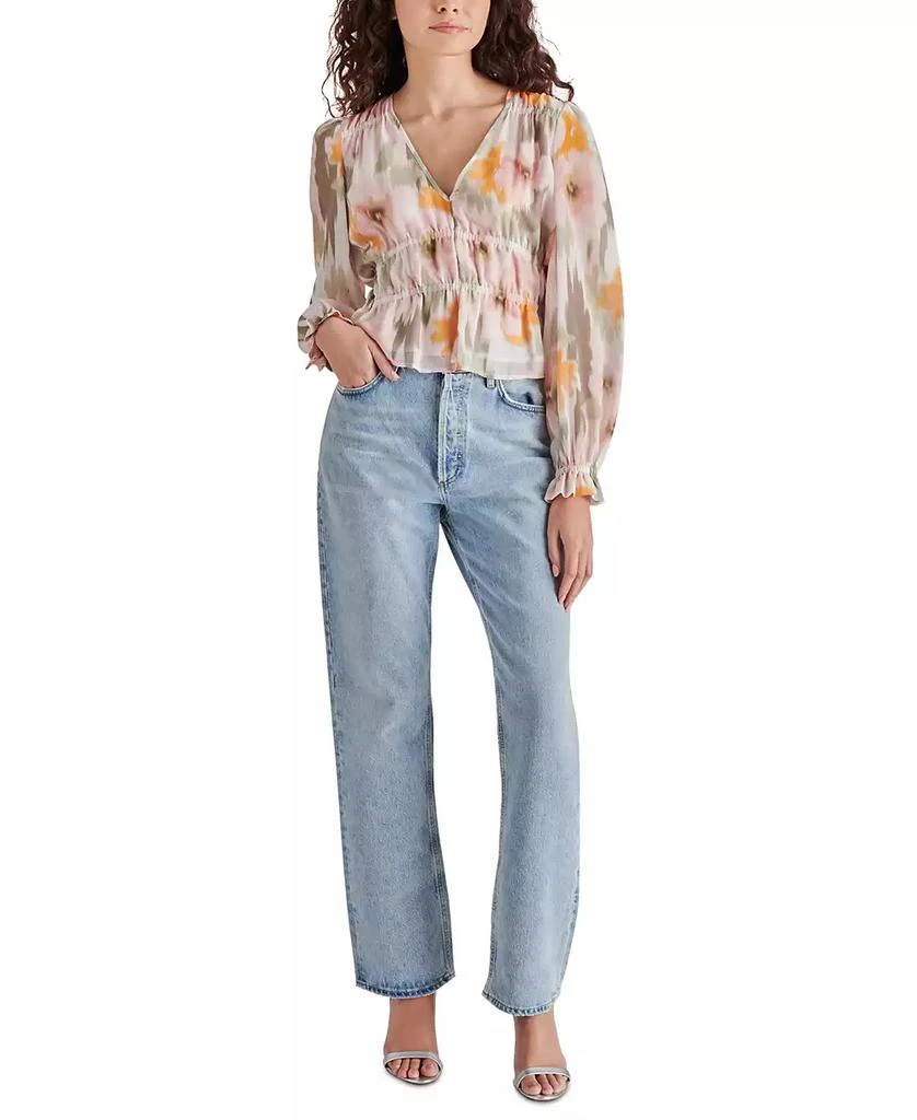 BB Dakota Steve Madden Women's Ardenne V-Neck Long-Sleeve Top 4