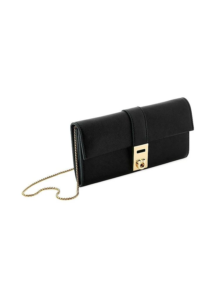 Salvatore Ferragamo Hug Leather Wallet With Chain 5