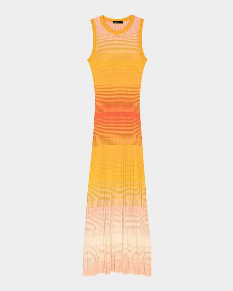 Maje Rirano Ribbed Maxi Dress 1