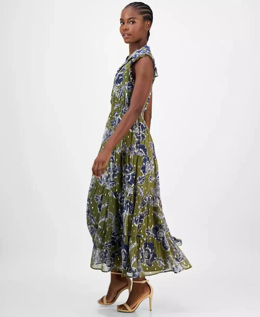 Anne Klein Women's Size Floral-Print Smocked Shirtdress 3