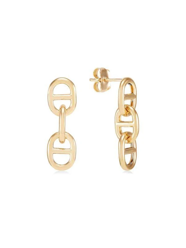 Saks Fifth Avenue 14K Yellow Gold Drop Earrings 3