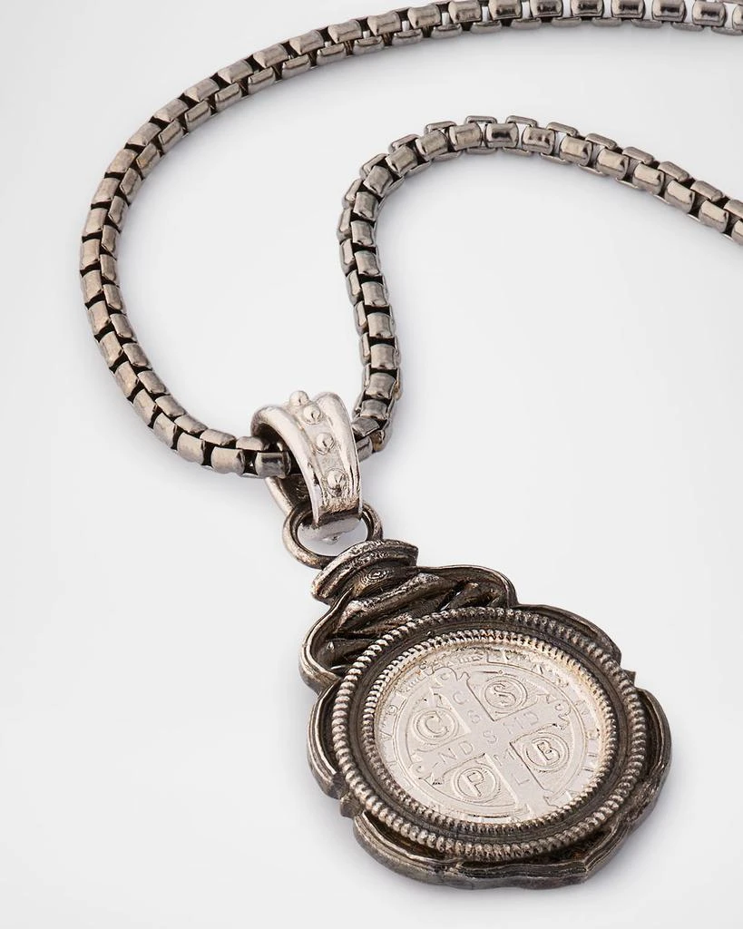Armenta Men's Sterling Silver Pendant Necklace 3