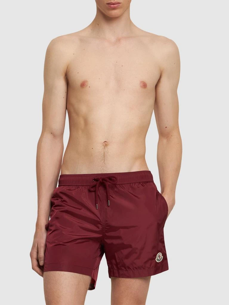 Moncler Logo Patch Nylon Swim Shorts 1