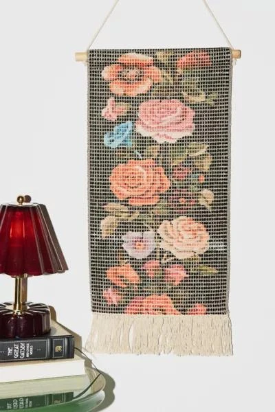 Urban Outfitters Roses Woven Column Wall Hanging 1