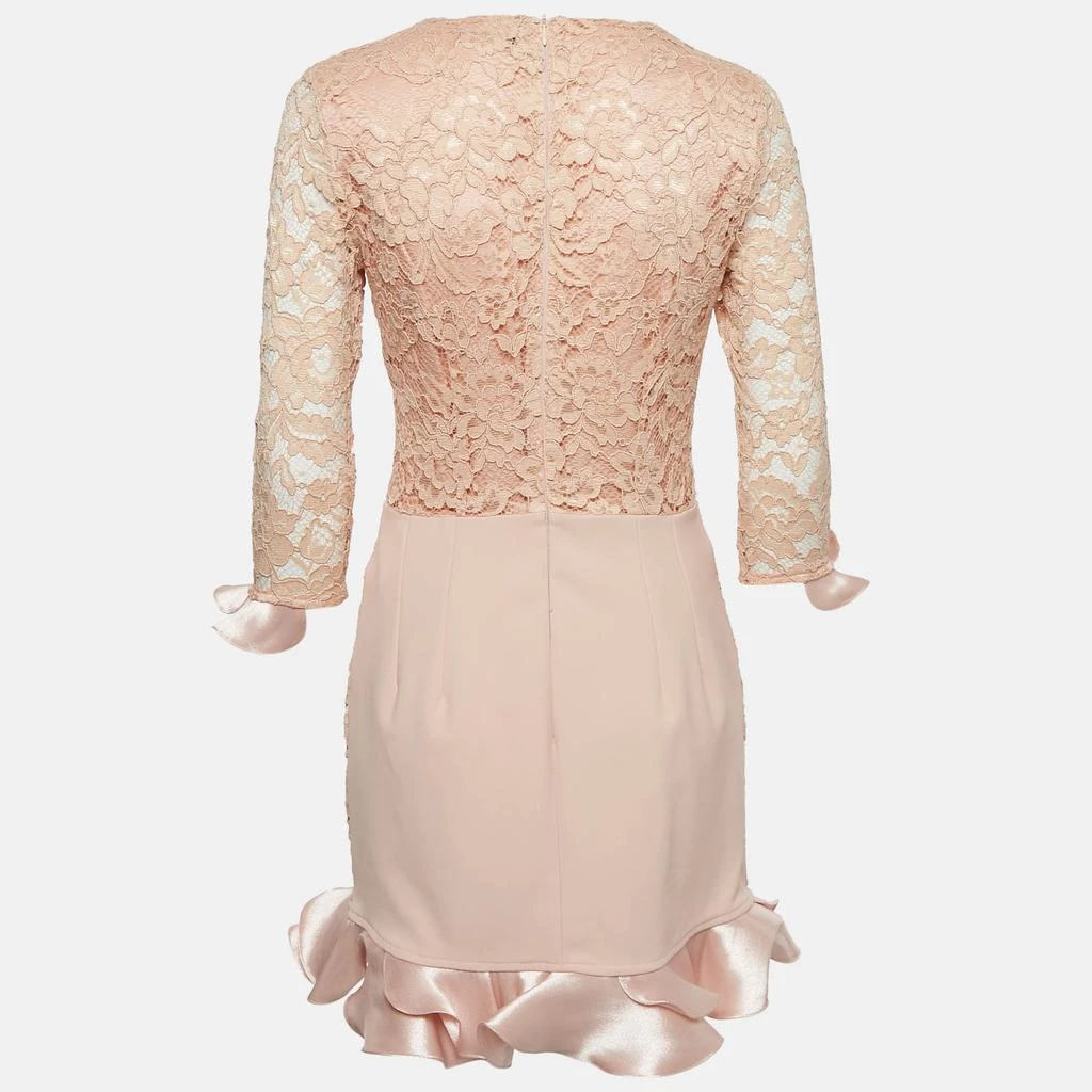 juniors ivory lace dress Petit Junior Lace and Sequin Lace Up Dress 6 / Cobalt