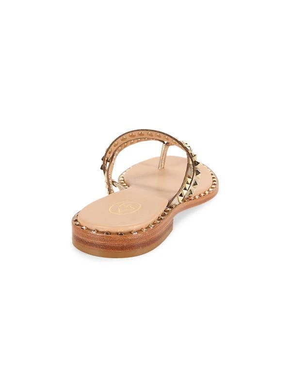 Ash Pulse Metallic Pyramid Stud Leather Flat Sandals 3