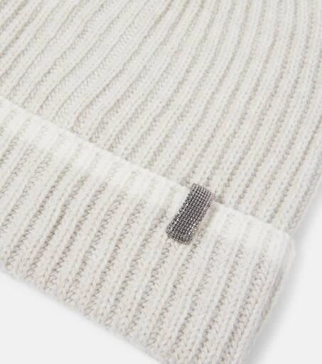 Brunello Cucinelli Monili embellished cashmere beanie 3