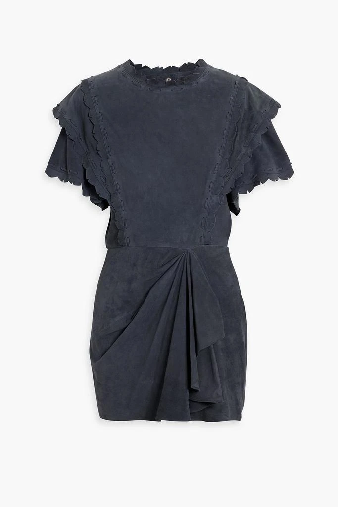 Isabel Marant Aleati scalloped suede mini dress 1