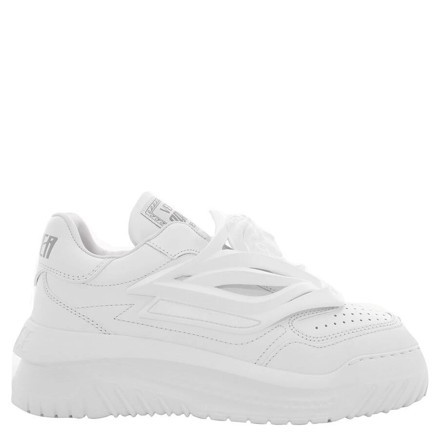 Versace Men
s White Leather Odyssea Sneakers