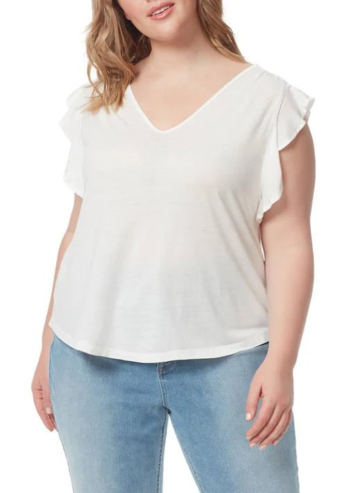 Jessica Simpson Simpson Plus Size Flutter Sleeve Top 1