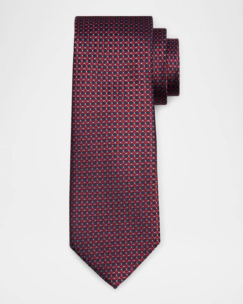Canali Men's Neat Jacquard Silk Tie 1