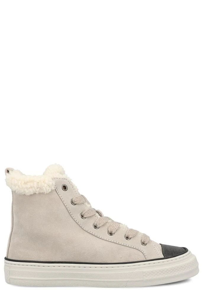 Brunello Cucinelli Brunello Cucinelli Jewelled Toe Mid-Top Sneakers 1