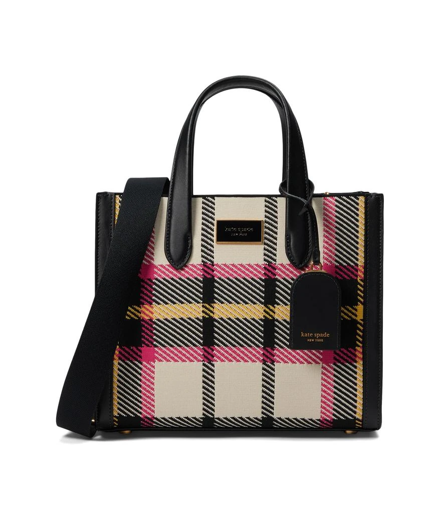 Kate Spade Manhattan Museum Plaid Knit Jacquard Small Tote 1