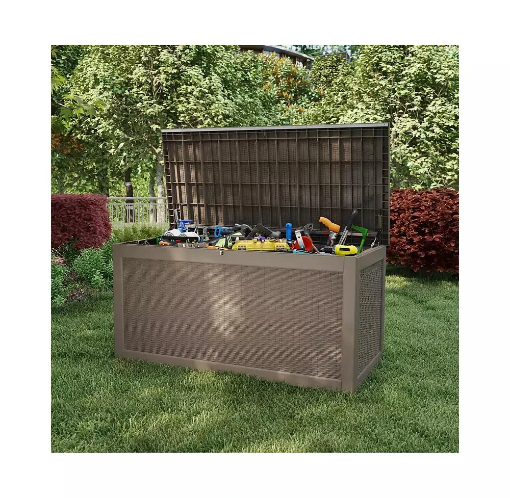 sumyeg 260 Gallon Extra Large Waterproof Resin Outdoor Storage Deck Box