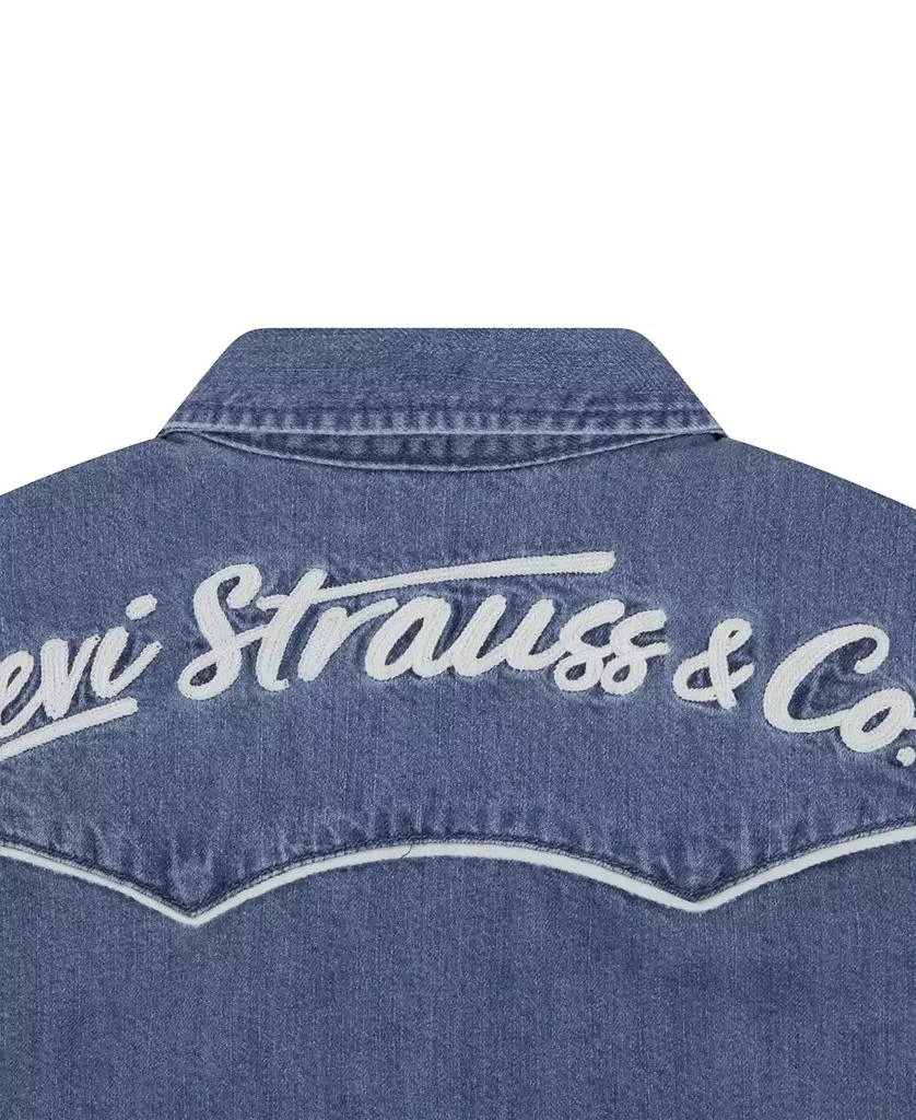 Levi
s Big Boys Logo Western Denim Twill Long Sleeve Shirt 5