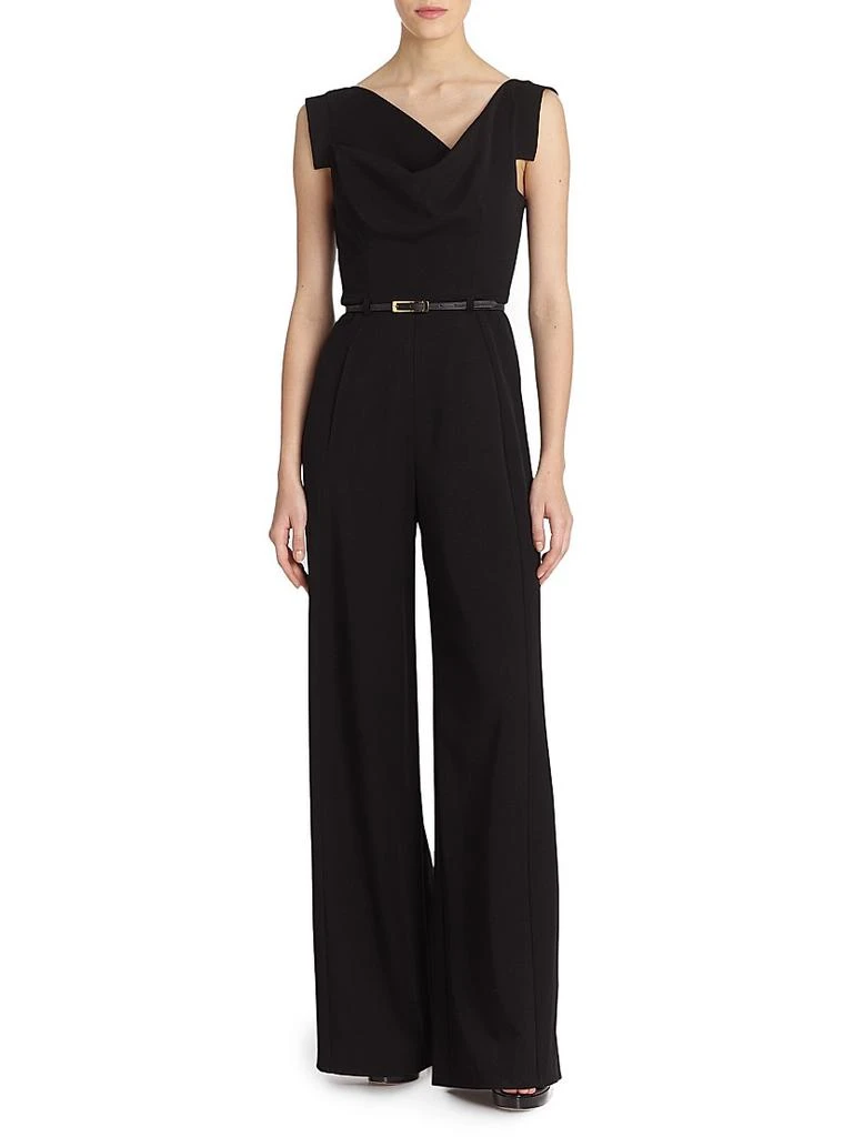 Black Halo Jackie Asymmetric Belted Jumpsuit 1