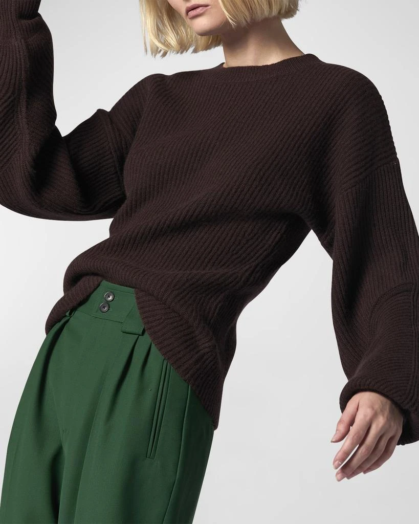 Equipment Yara Ribbed Crewneck Wool-Cashmere Sweater 5