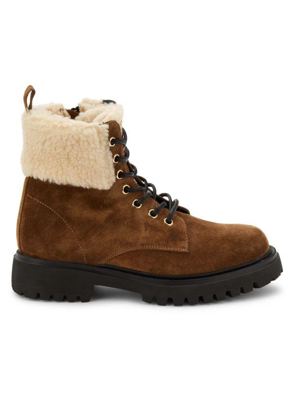 cavalli CLASS Faux Fur Lined Leather Ankle Boots 1