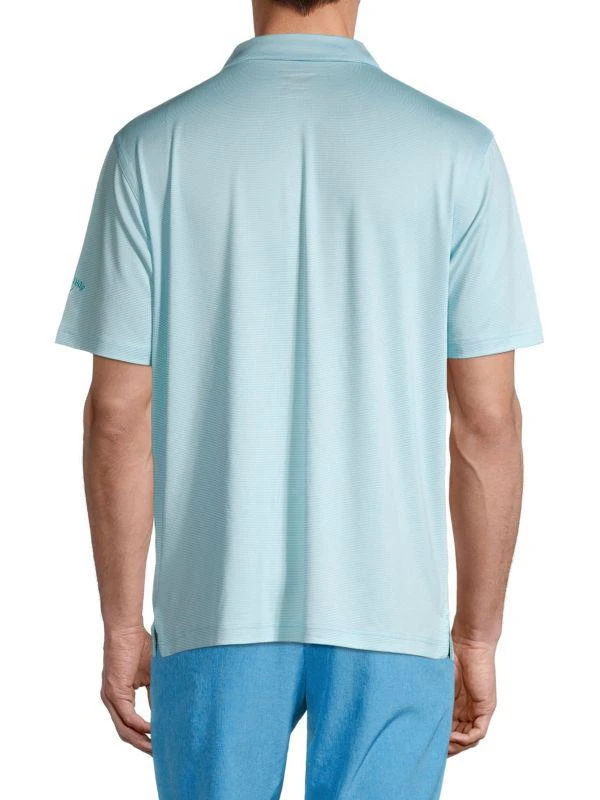 Callaway Pinstriped Stretch-Knit Polo 2
