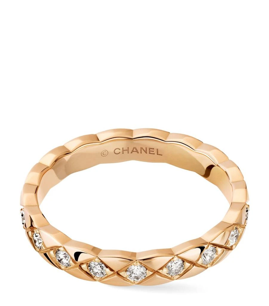 Chanel Beige Gold and Diamond Coco Crush Ring 3