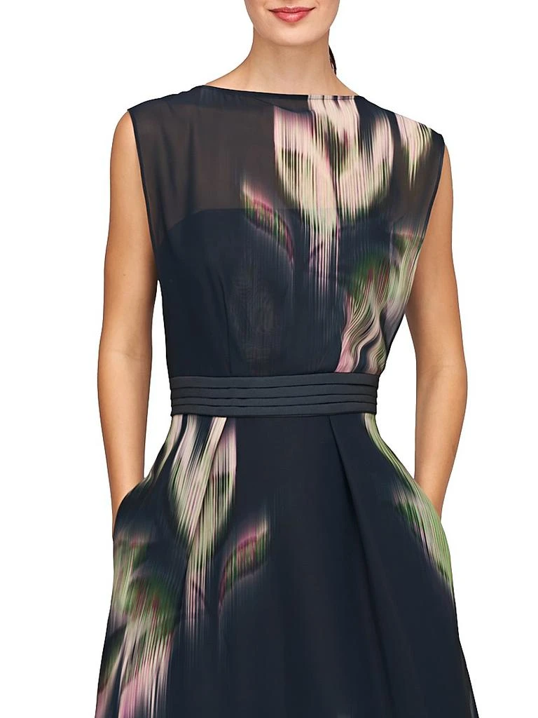 Kay Unger Tess Chiffon Leaf Gown 5