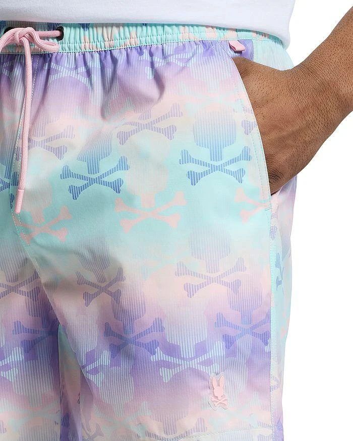 Psycho Bunny Forster Bunny Printed 5.75" Swim Trunks 6