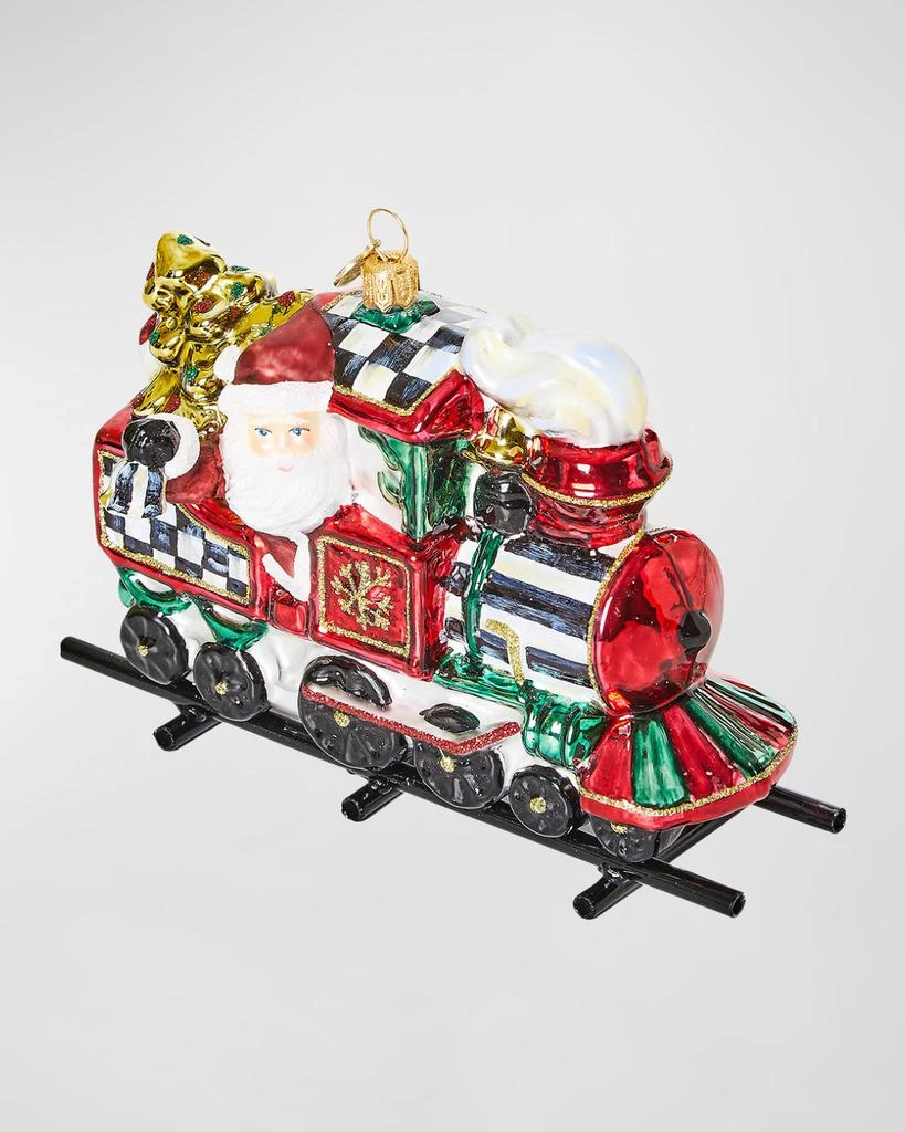 MacKenzie-Childs Courtly Train Glass Ornament 1