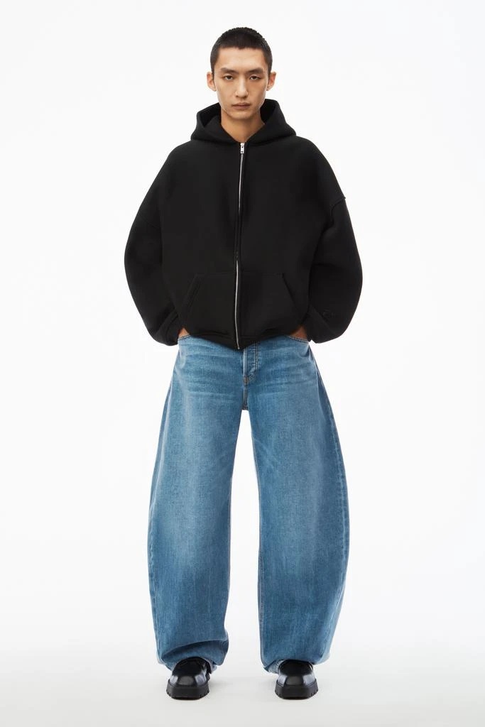 Alexander Wang STAR ZIP UP HOODIE IN DENSE FLEECE 6