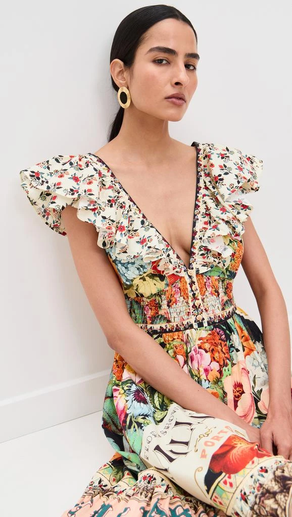 Camilla Tiered Dress with Neck Frill 4