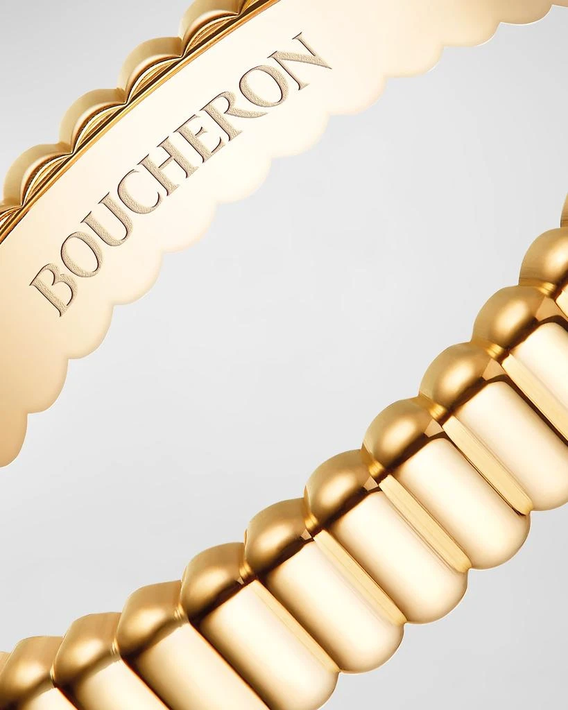 Boucheron Quatre 18K Yellow Gold Grosgrain Band Ring 4