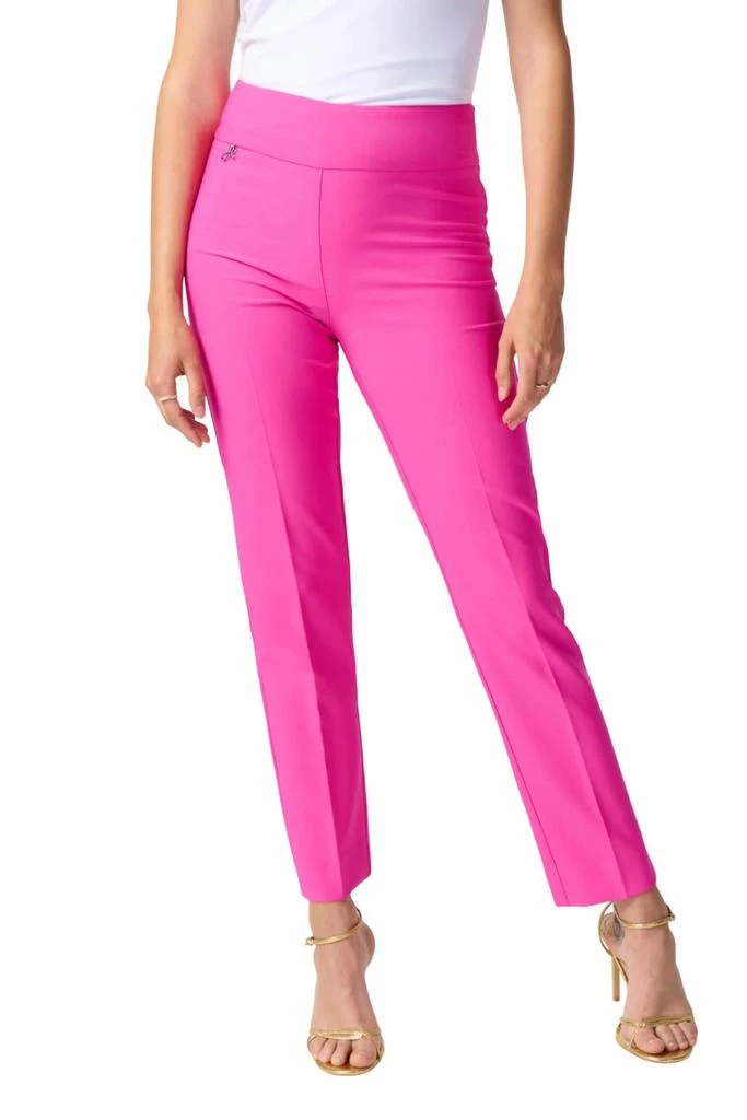JOSEPH RIBKOFF Cropped Pleated Pant In Ultra Pink 2