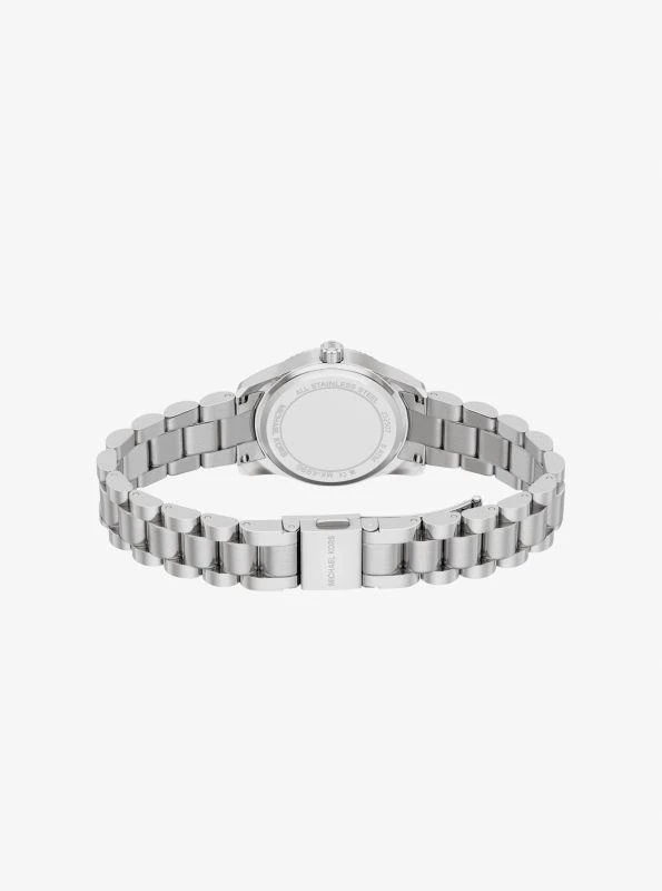 Michael Kors Petite Lexington Pavé Silver-Tone Watch 4