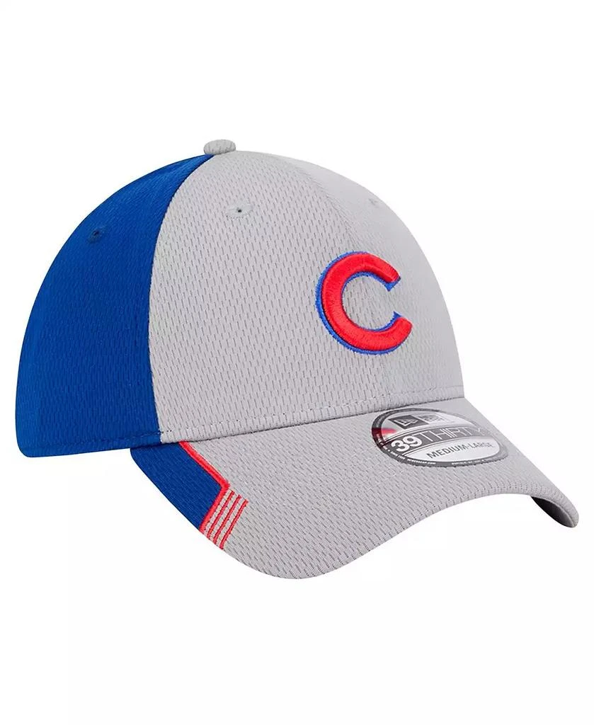 New Era Men's Gray/Royal Chicago Cubs Visor Trim 39THIRTY Flex Hat 2