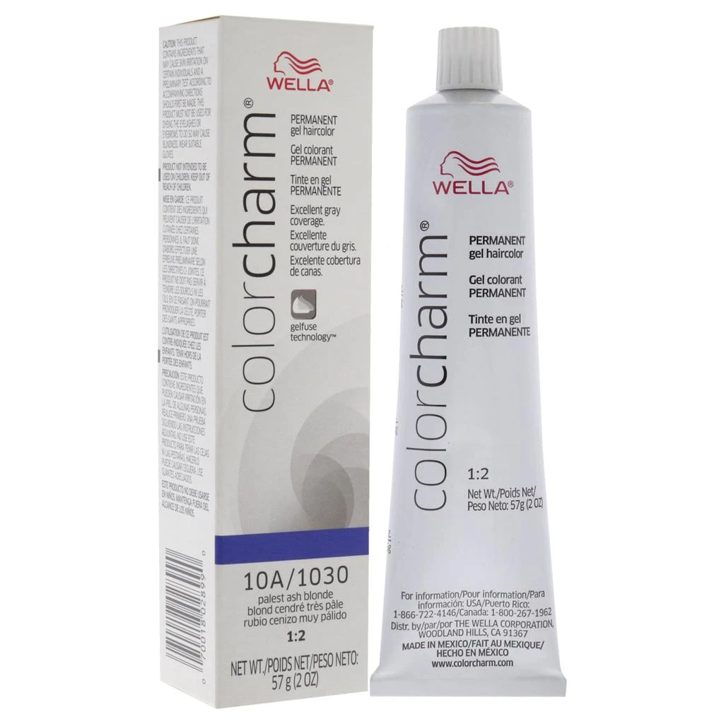Wella Color Charm Permanent Hair Color Gel - 10A 1030 Palest Ash Blonde by  for Unisex - 2 oz Hair Color 3