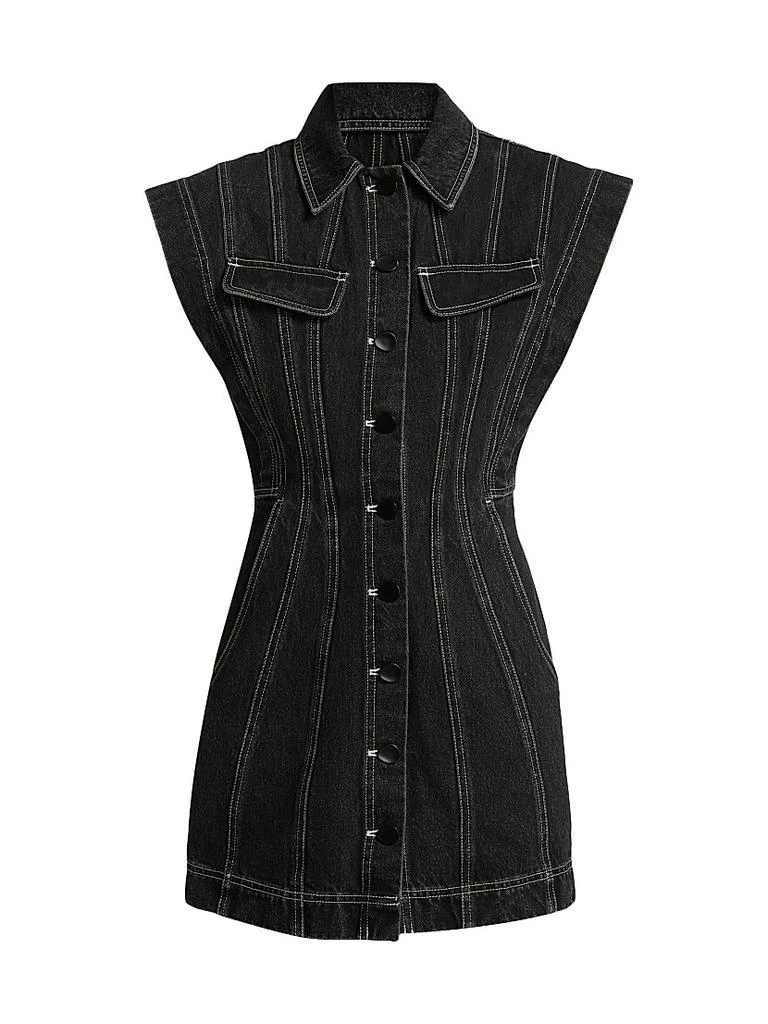 Acler Eagleton Denim Sleeveless Minidress 1