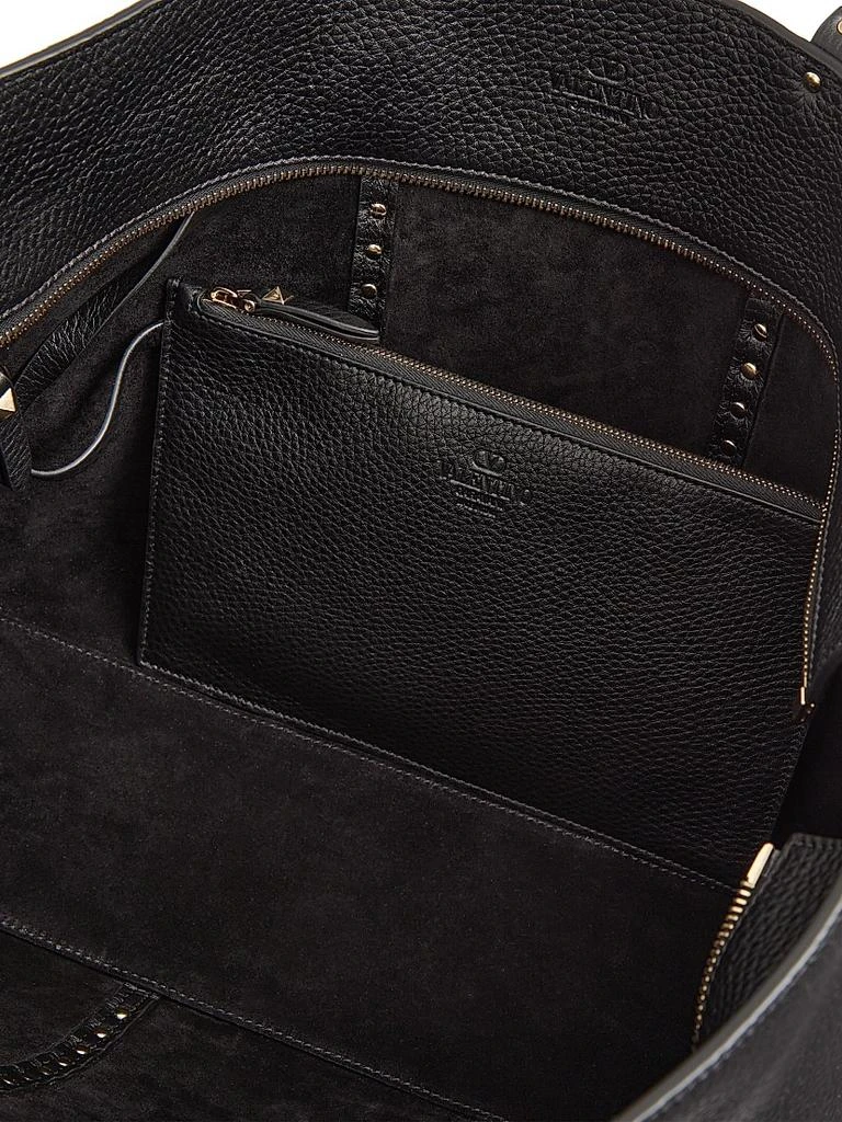 Valentino Rockstud Shopping Tote Bag in Grainy Calfskin 7