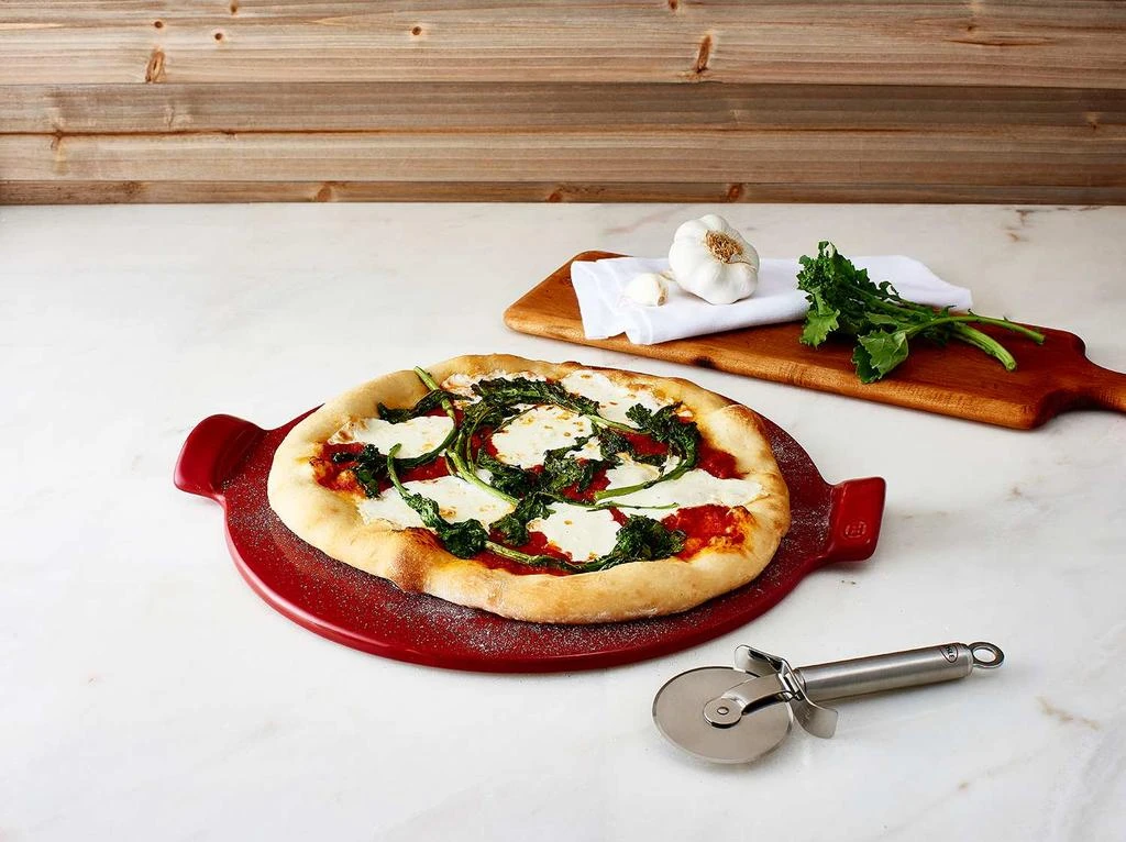 Emile Henry Made In France Flame Individual Pizza Stone, 10 Inch, Figue 2