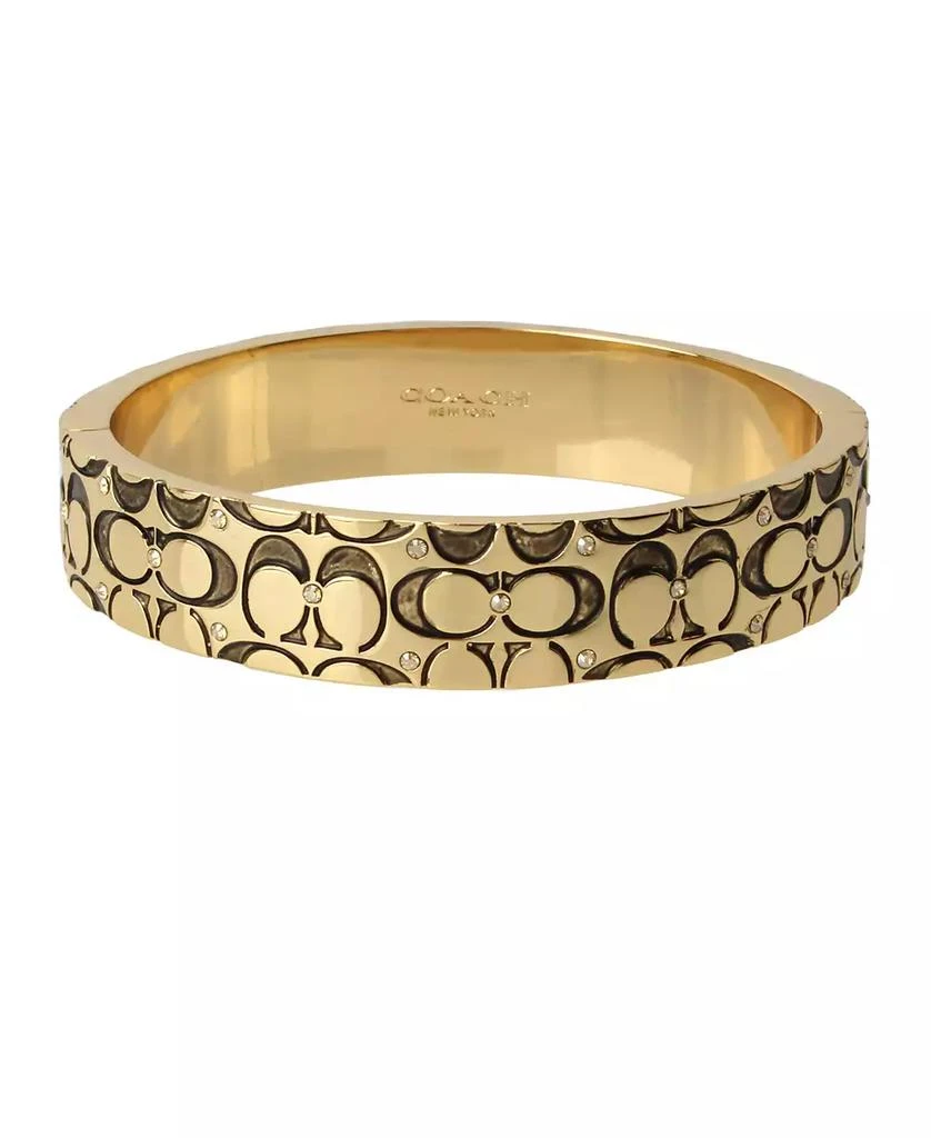 Coach Quilted C Hinged Bangle Bracelet 1