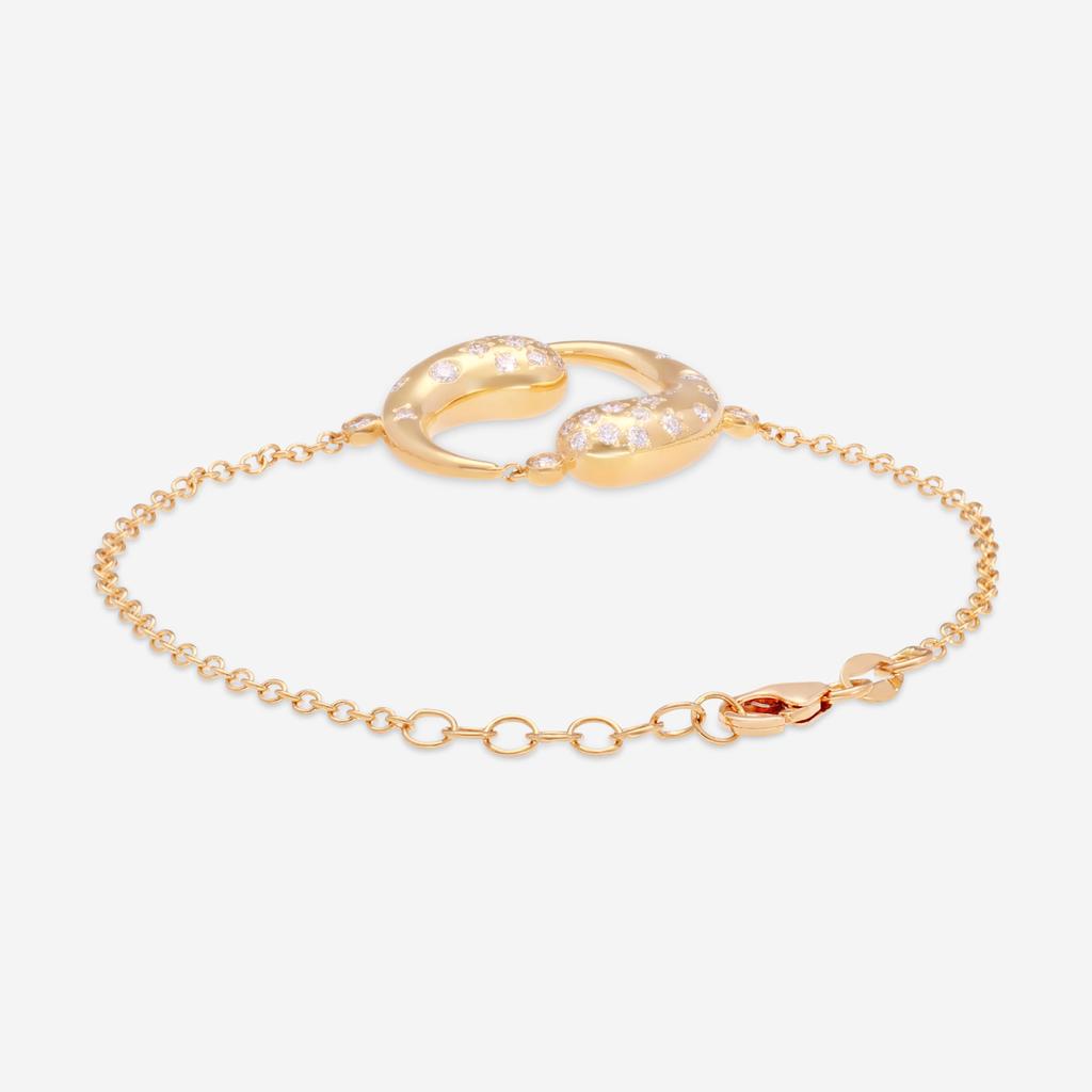 Giloro Giloro 18K Yellow Gold Diamond Chain Bracelet P4687-108G