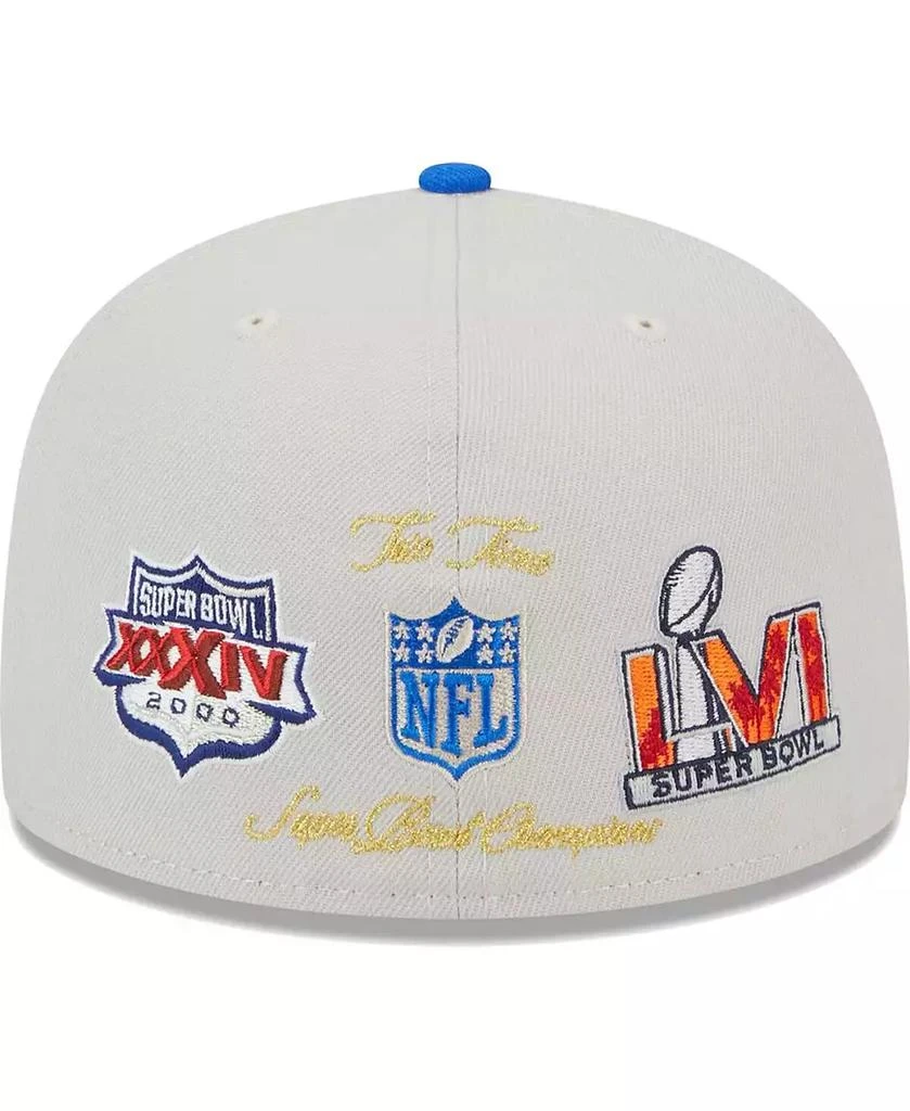 New Era Men's Khaki, Royal Los Angeles Rams Super Bowl Champions Patch 59FIFTY Fitted Hat 4