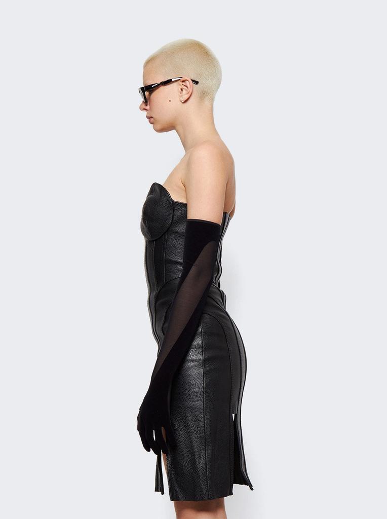 Natasha Zinko Leather Corset Cone Dress
