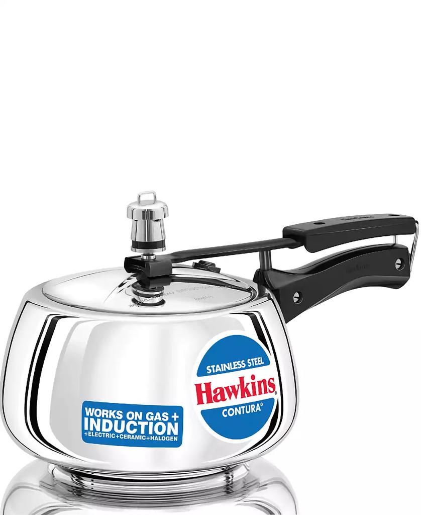 Hawkins 3 Liter Stainless Steel Contura Induction Compatible Pressure Cooker