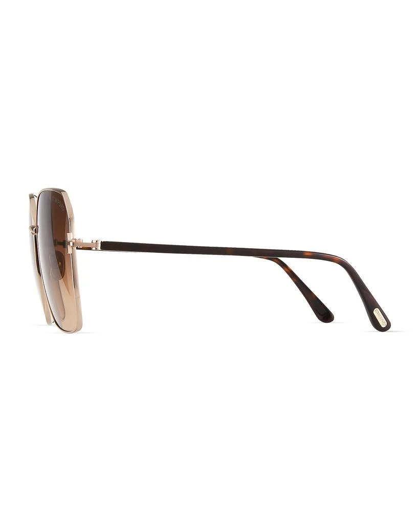 Tom Ford Claudia Geometric Metal/Acetate Sunglasses 4