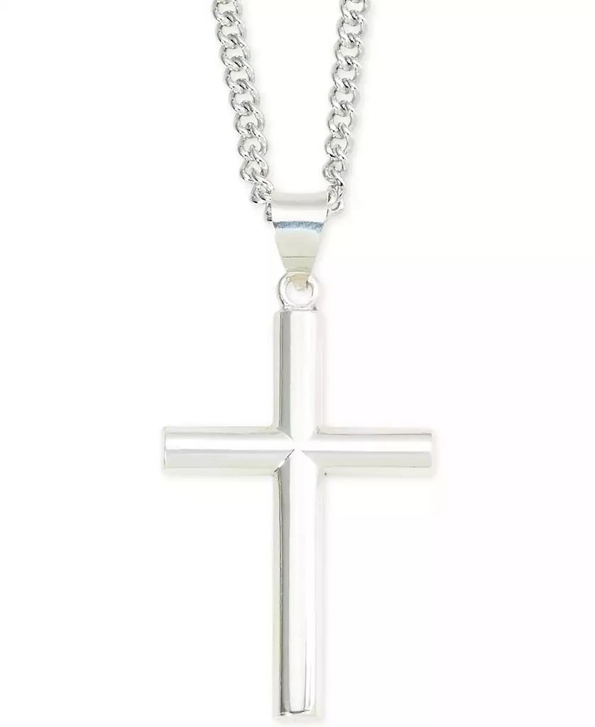 Macy's Cross Pendant Necklace in Sterling Silver 1