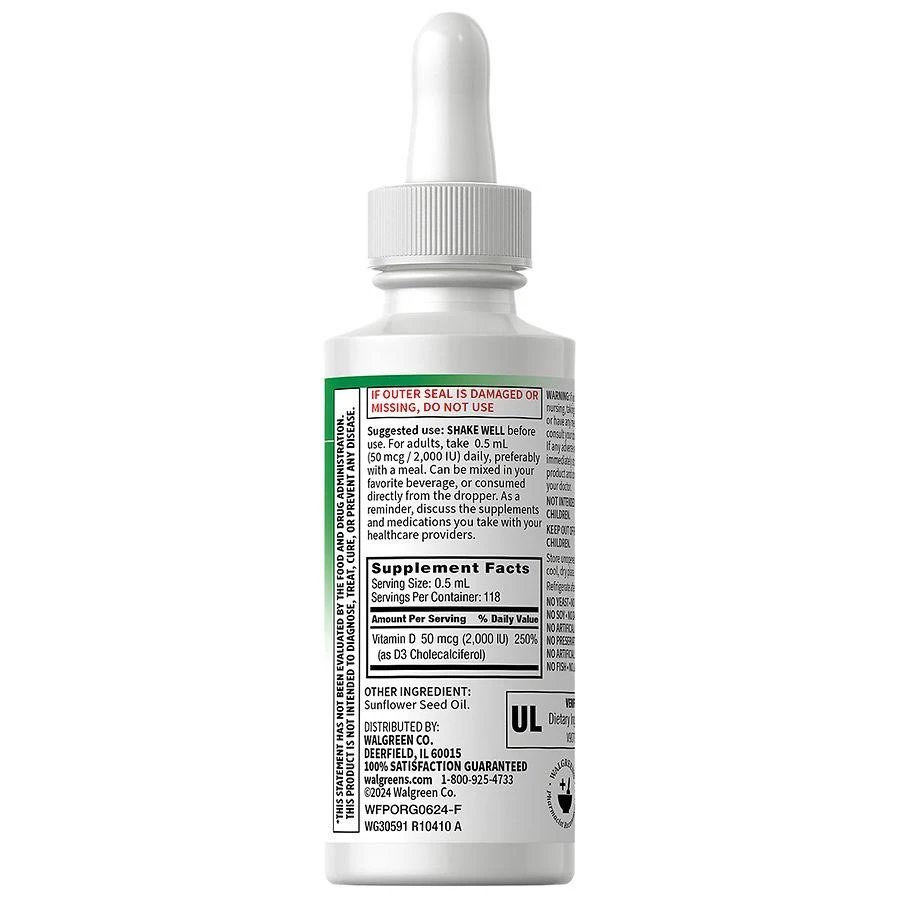 Walgreens Free & Pure Liquid D3 5
