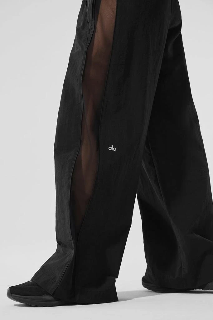 Alo High-Waist Origin Wide Leg Track Pant - Black 3