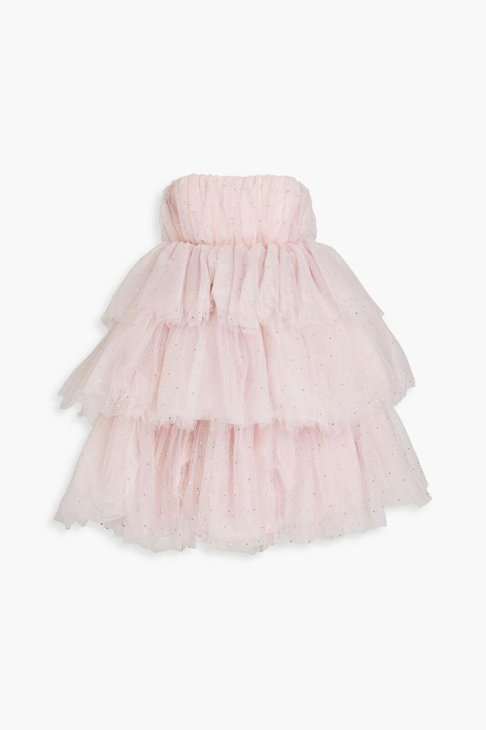 ROTATE Birger Christensen Carlosa tiered embellished tulle mini dress