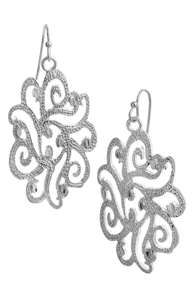 Savvy Cie Jewels Italian Filigree Lace Drop Earrings 1
