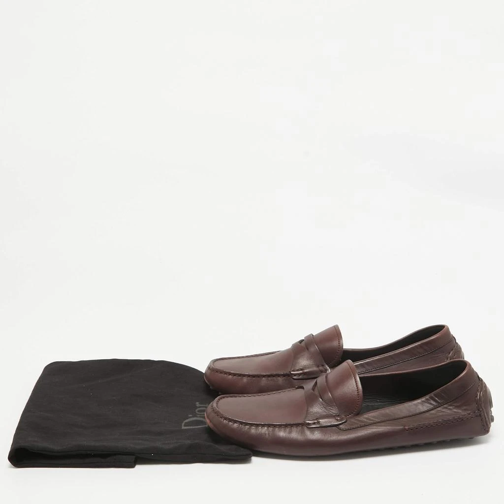 Dior Dior Plum Leather Penny Loafers Size 43 9